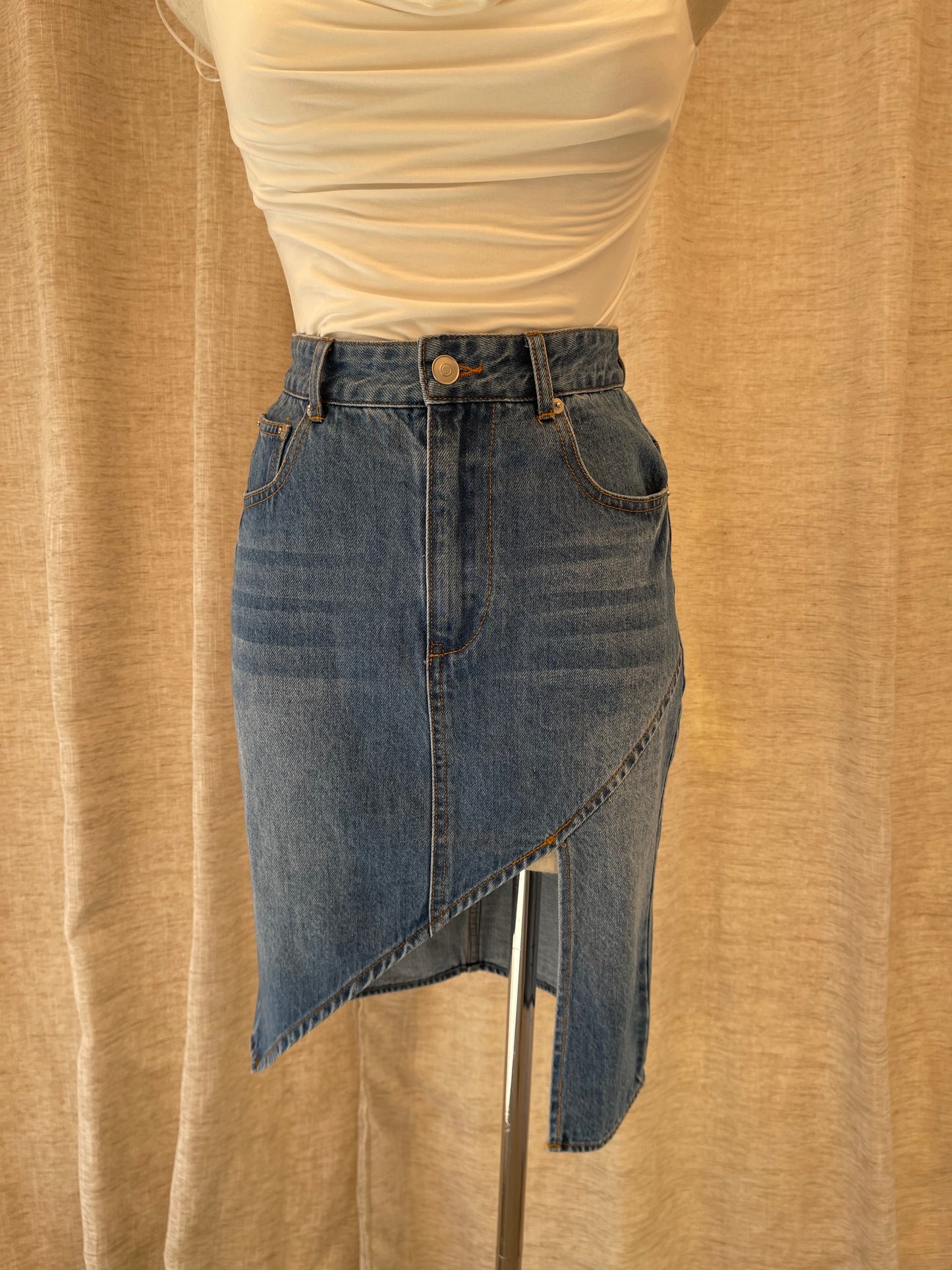 Next In Charge Denim Skirt