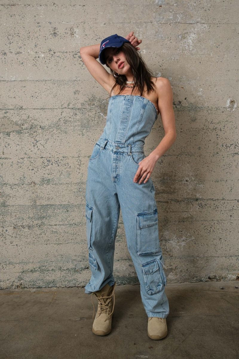 She Is The Moment Cargo Jumpsuit