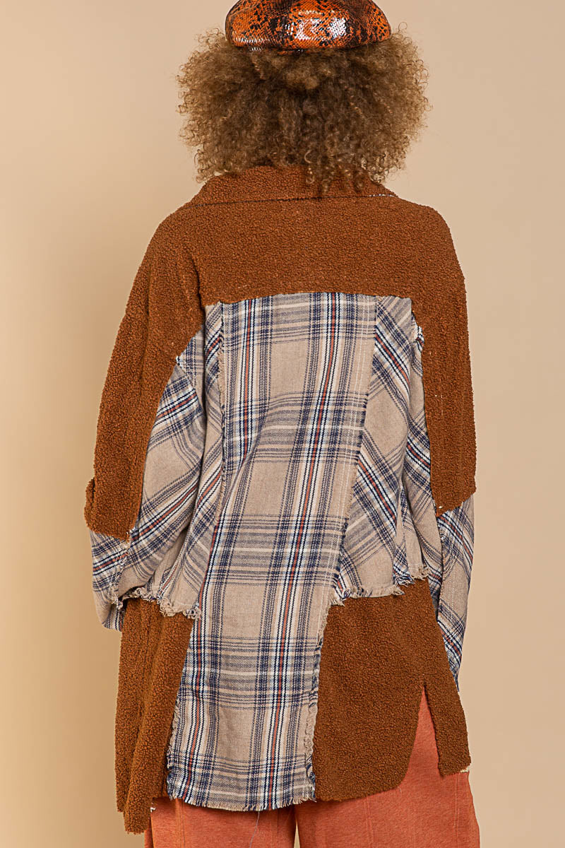 Brown Breaking Plaid Shacket